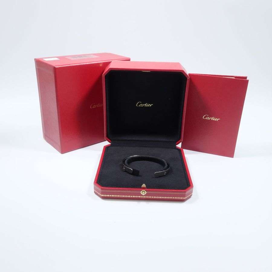 CARTIER 18K白金Love Bangle Open手鐲-6