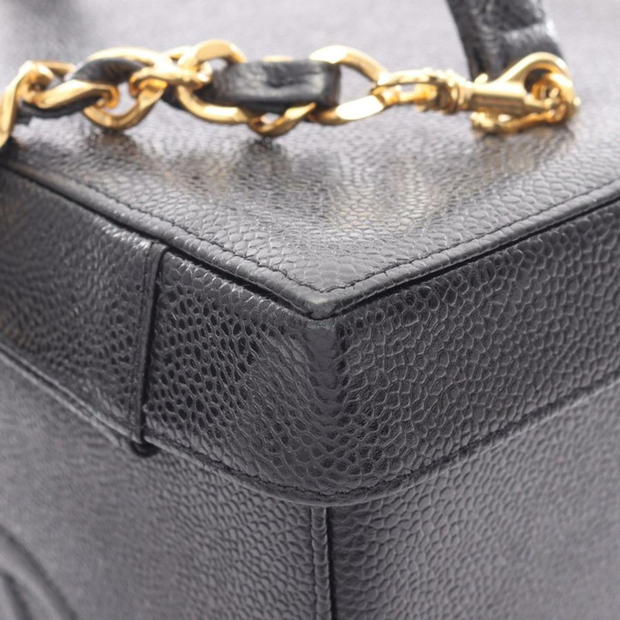 香奈兒 Coco Mark 兩用手提包,魚子醬紋小牛皮(粒面小牛皮),女士,黑色-10