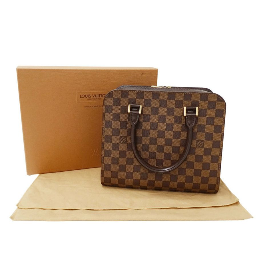 路易威登 LOUIS VUITTON 女士手提包,Damier 帆布 Triana 棕色 N51155-4