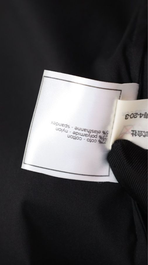 Chanel 99年黑白字母魔术贴扣短袖衬衫上衣-27