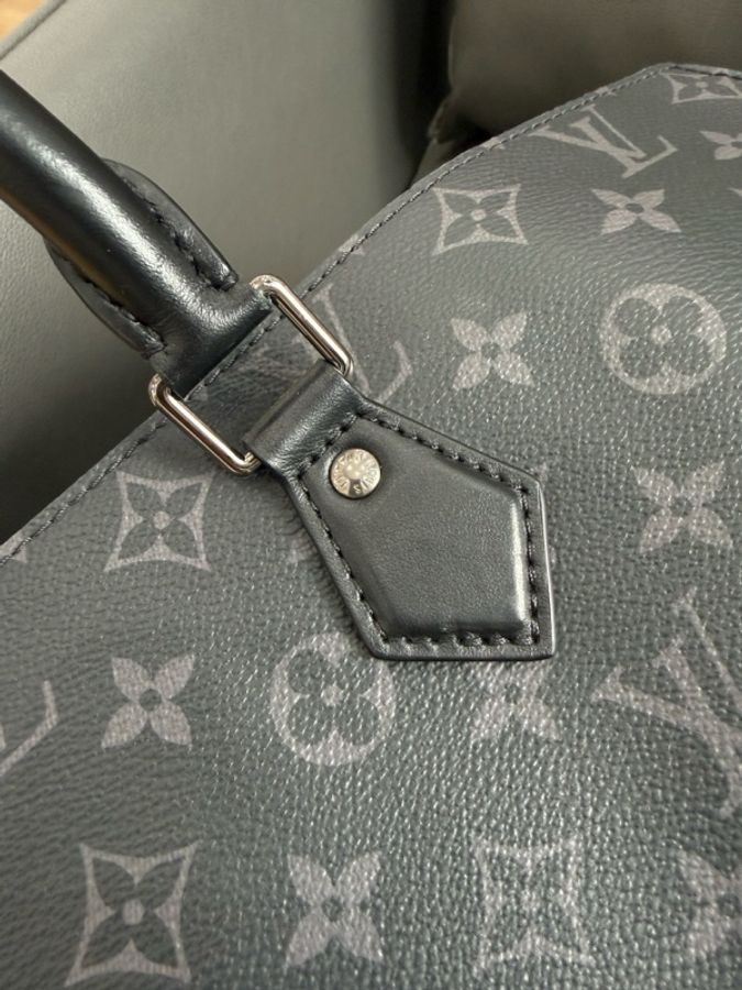 Louis Vuitton 路易威登 GRAND SAC 黑花 公文包 拼皮tote尺寸42×32-6