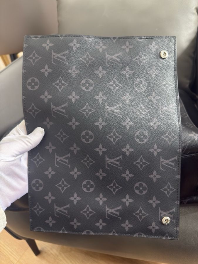 Louis Vuitton 路易威登 GRAND SAC 黑花 公文包 拼皮tote尺寸42×32-10
