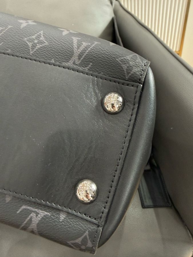 Louis Vuitton 路易威登 GRAND SAC 黑花 公文包 拼皮tote尺寸42×32-12