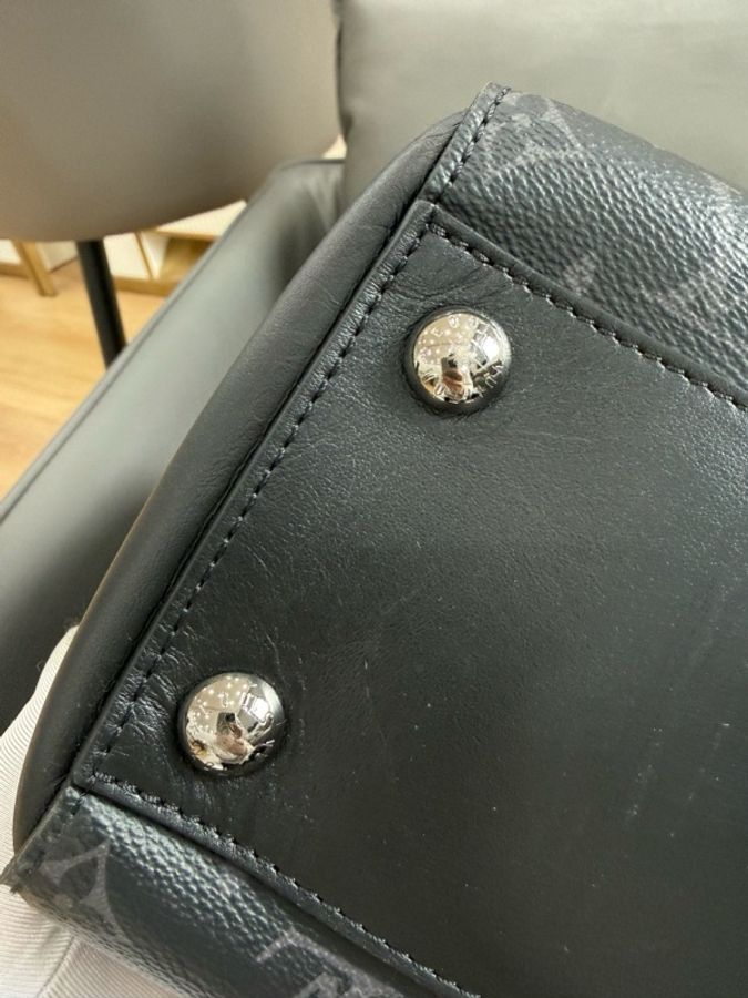 Louis Vuitton 路易威登 GRAND SAC 黑花 公文包 拼皮tote尺寸42×32-13