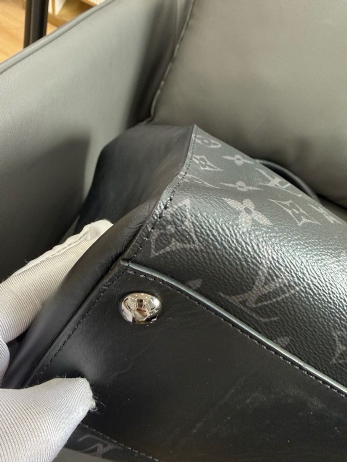 Louis Vuitton 路易威登 GRAND SAC 黑花 公文包 拼皮tote尺寸42×32-14