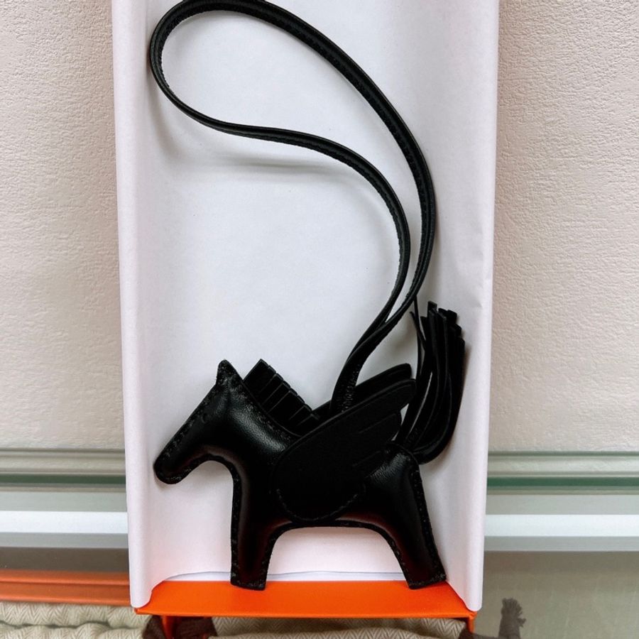 全新 Hermes rodeo pegase pm 全黑飛馬吊飾-0