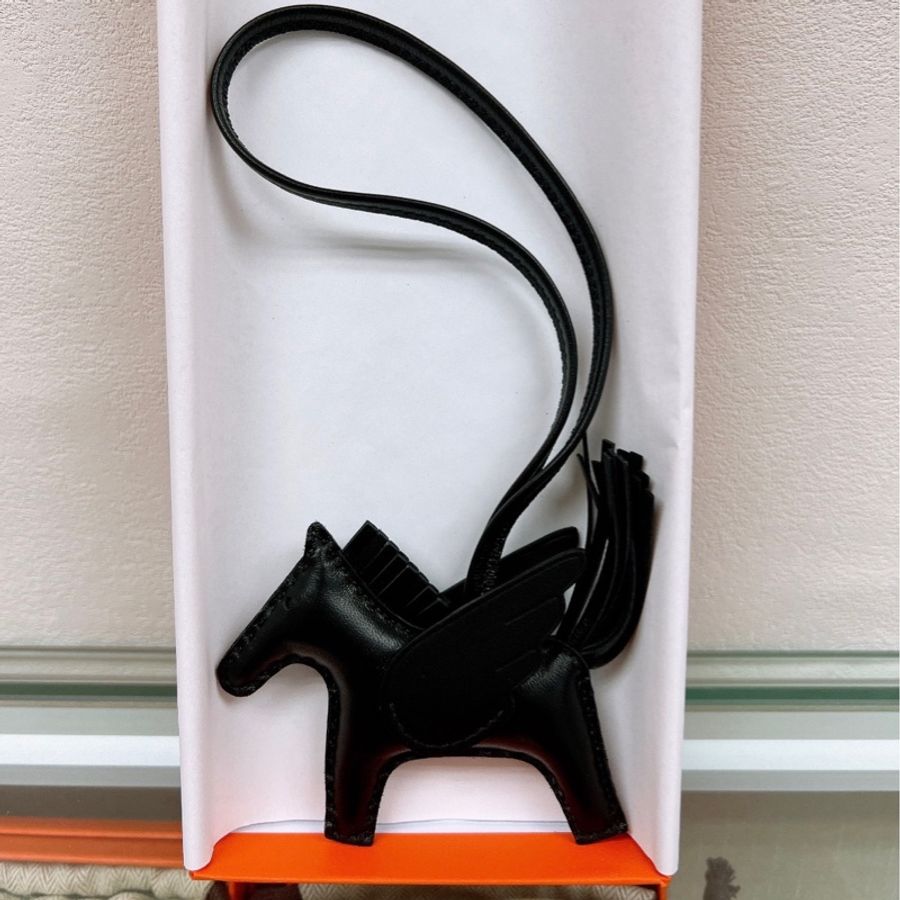 全新 Hermes rodeo pegase pm 全黑飛馬吊飾-4