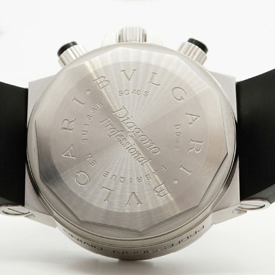 寶格麗 Diagono Scuba Flyback SC40S 黑色錶盤男士腕錶-4