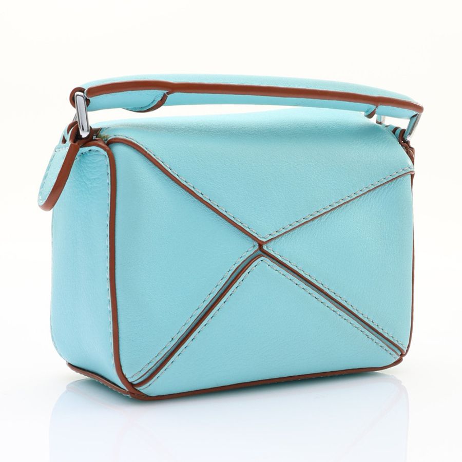 藍色 牛皮 Puzzle Nano 兩用包【LOEWE 羅威】 A510U98X01-1