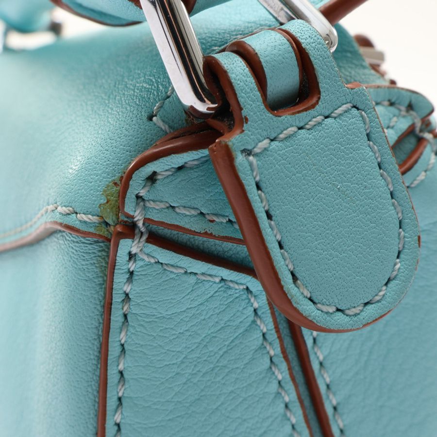 藍色 牛皮 Puzzle Nano 兩用包【LOEWE 羅威】 A510U98X01-10
