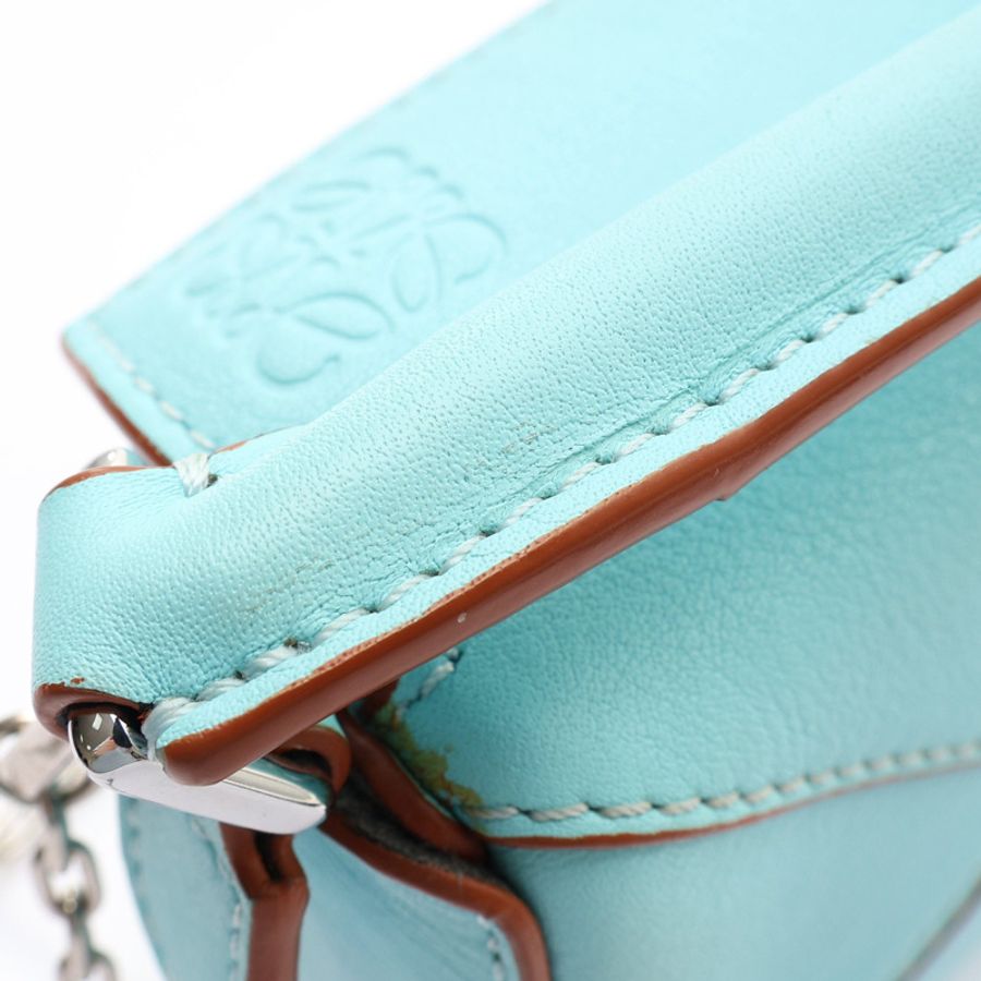 藍色 牛皮 Puzzle Nano 兩用包【LOEWE 羅威】 A510U98X01-11