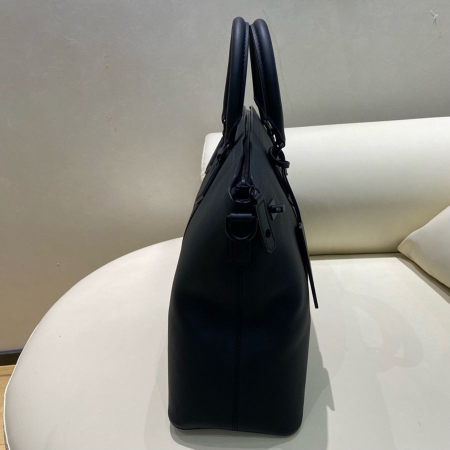 LOUIS VUITTON路易威登 LOCK IT TOTE 黑色粒面小牛皮 托特包Tote包購物袋單肩手提包 男款 芯片-3