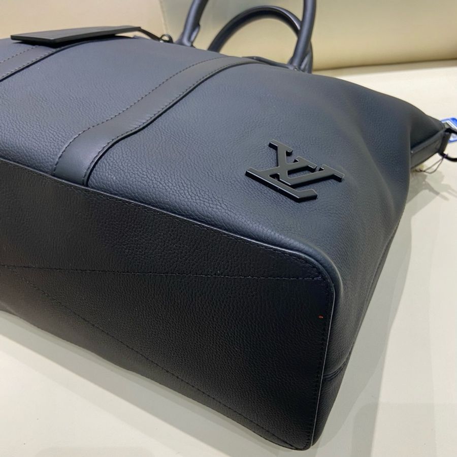 LOUIS VUITTON路易威登 LOCK IT TOTE 黑色粒面小牛皮 托特包Tote包購物袋單肩手提包 男款 芯片-7