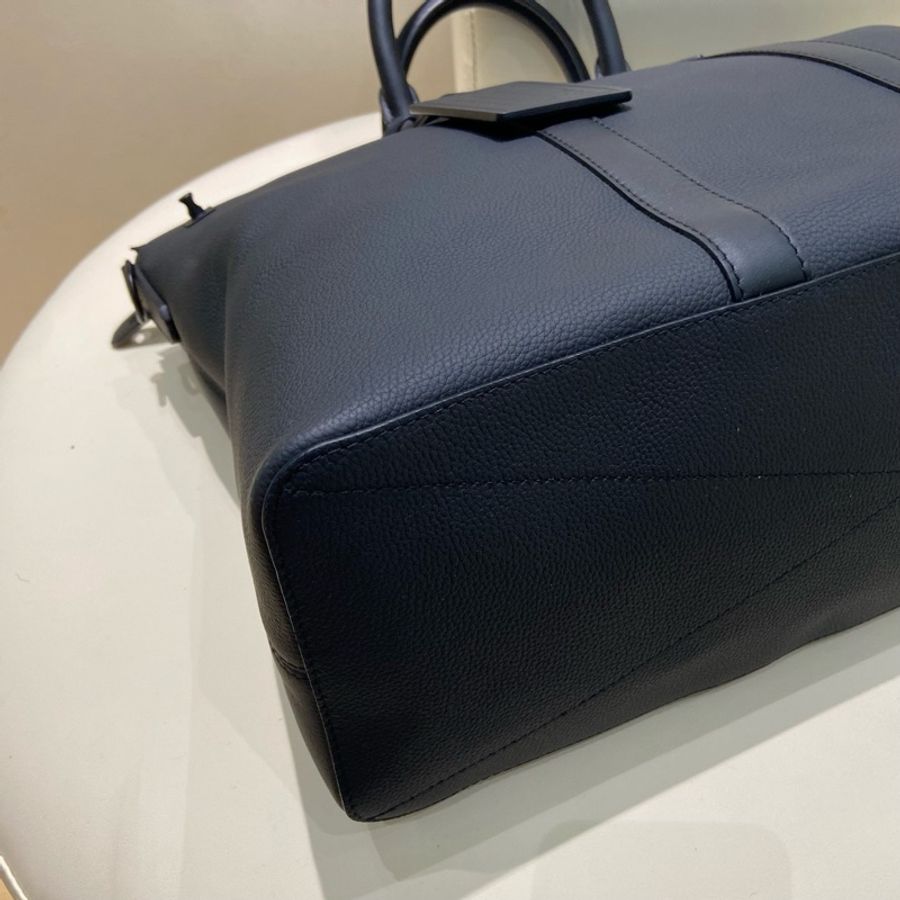 LOUIS VUITTON路易威登 LOCK IT TOTE 黑色粒面小牛皮 托特包Tote包購物袋單肩手提包 男款 芯片-8