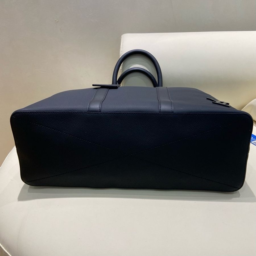 LOUIS VUITTON路易威登 LOCK IT TOTE 黑色粒面小牛皮 托特包Tote包購物袋單肩手提包 男款 芯片-9