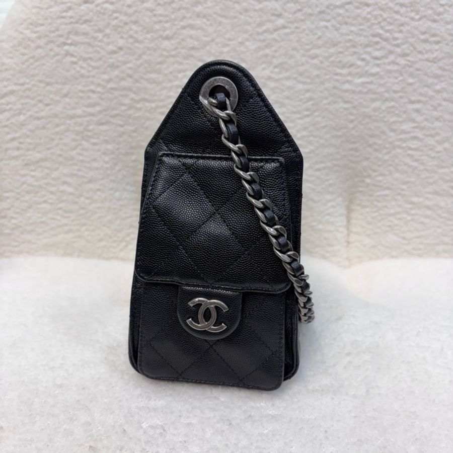Chanel mini 25bag黑銀釦-8