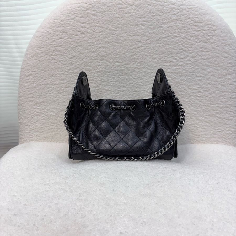 Chanel mini 25bag黑銀釦-11