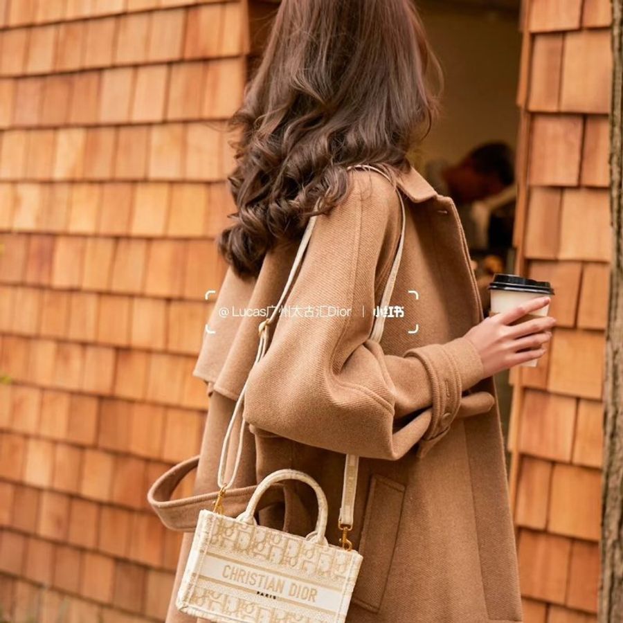 DIOR Oblique Mini Tote - 白金-1
