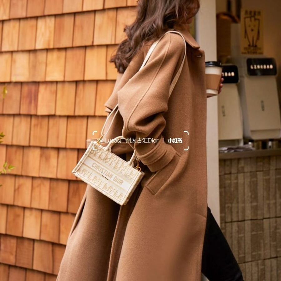 DIOR Oblique Mini Tote - 白金-12