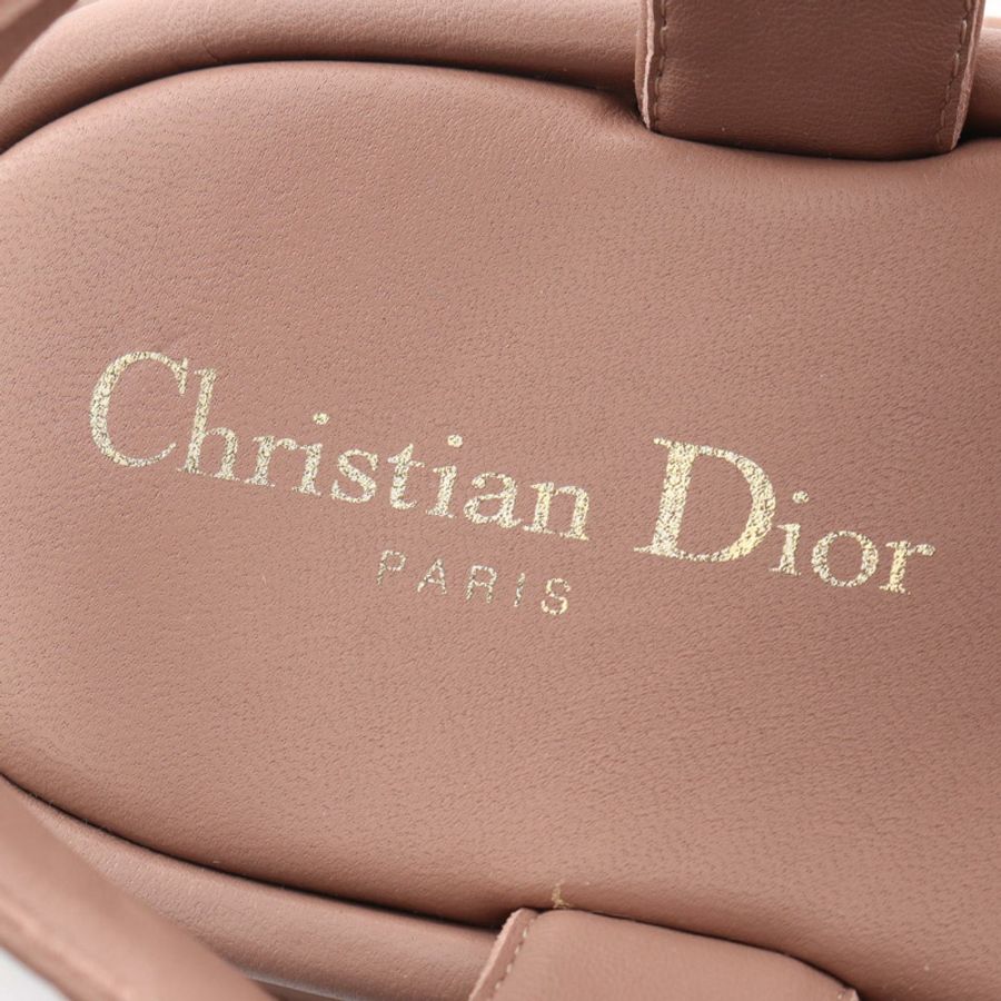 Christian Dior D-Wave 涼鞋 #39 皮革粉紅二手女款-4