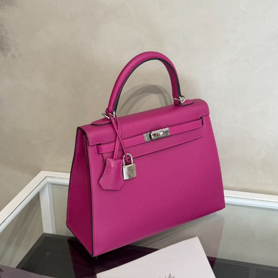 HERMES Kelly 25 - Rose Purple L3 玫粉銀 A-2