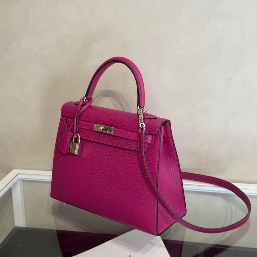 HERMES Kelly 25 - Rose Purple L3 玫粉銀 A-3