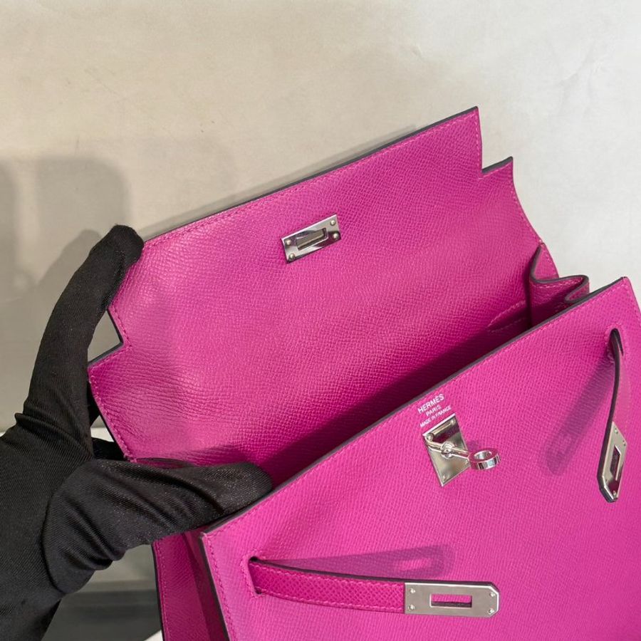 HERMES Kelly 25 - Rose Purple L3 玫粉銀 A-5