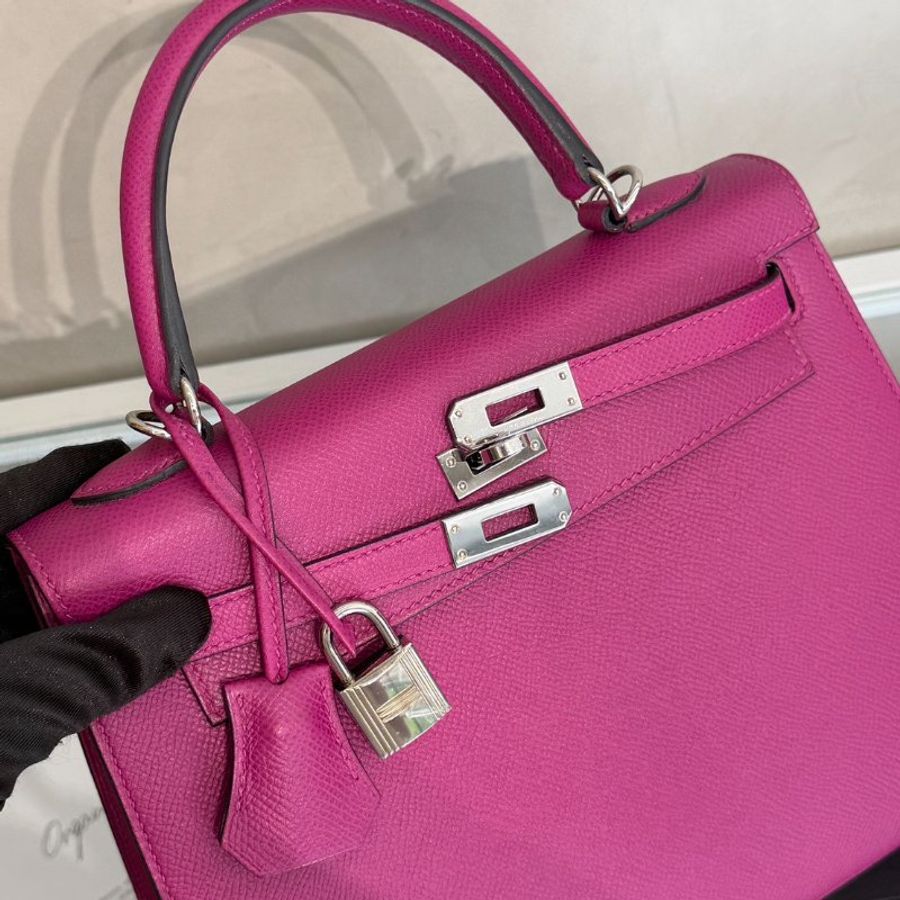 HERMES Kelly 25 - Rose Purple L3 玫粉銀 A-6