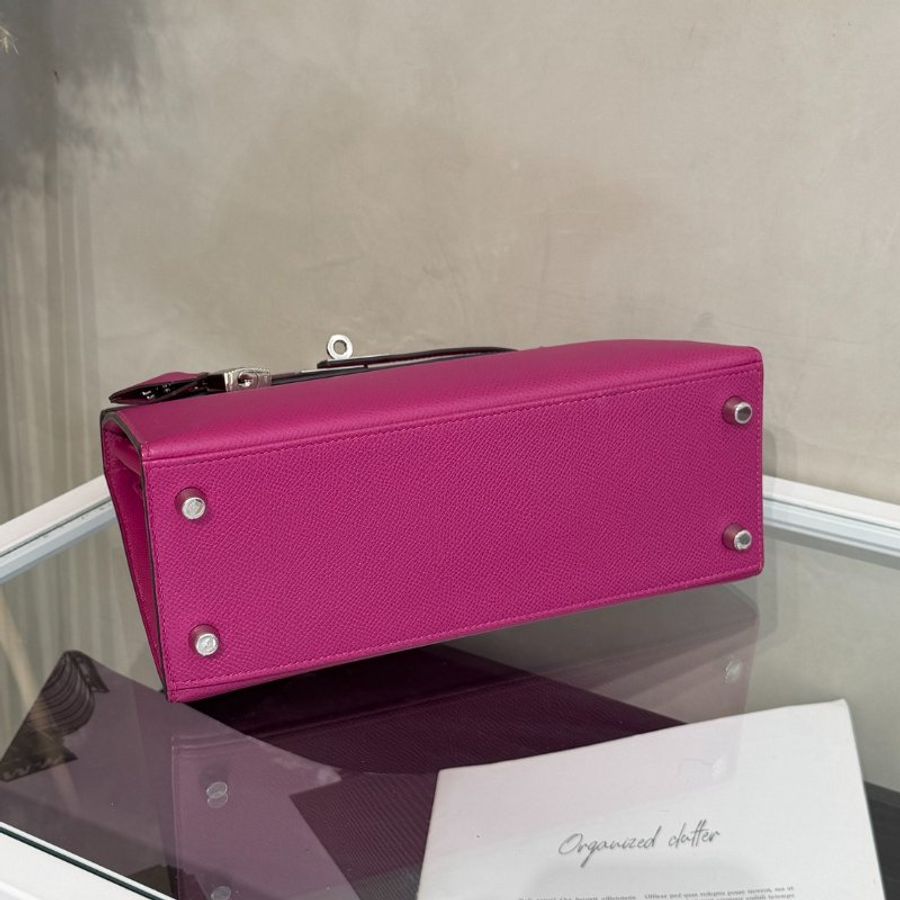 HERMES Kelly 25 - Rose Purple L3 玫粉銀 A-8