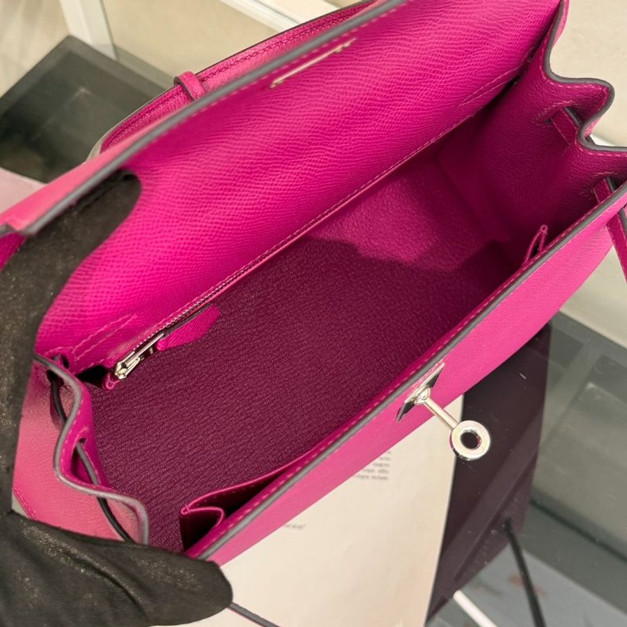 HERMES Kelly 25 - Rose Purple L3 玫粉銀 A-10