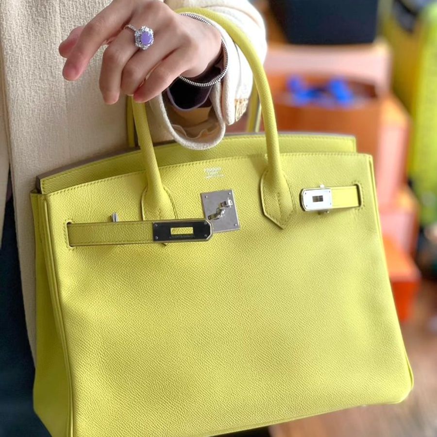 HERMES Birkin 30 - Lime 9R 檸檬黃銀 🄺-1