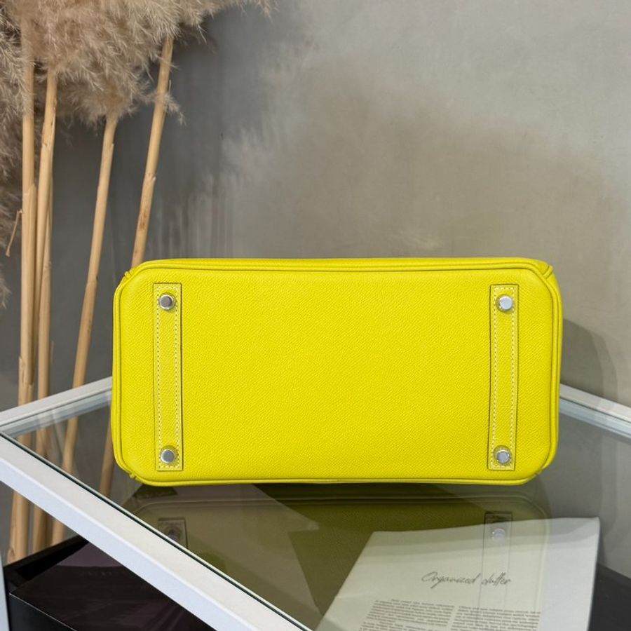 HERMES Birkin 30 - Lime 9R 檸檬黃銀 🄺-5