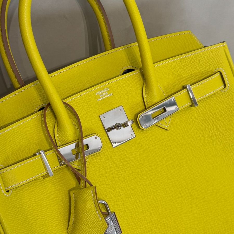 HERMES Birkin 30 - Lime 9R 檸檬黃銀 🄺-10