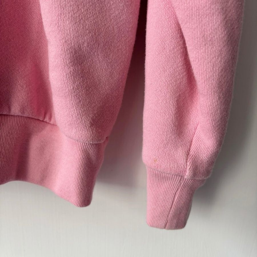 ::GUCCI:: 綠色網球拍紅色雙G刺繡粉色連帽外套 內裡叢林絲綢 XS-6