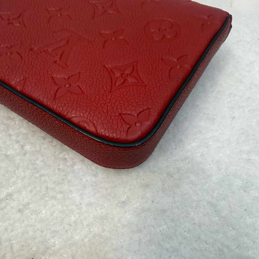 Lv紅牛皮金釦三合一-14