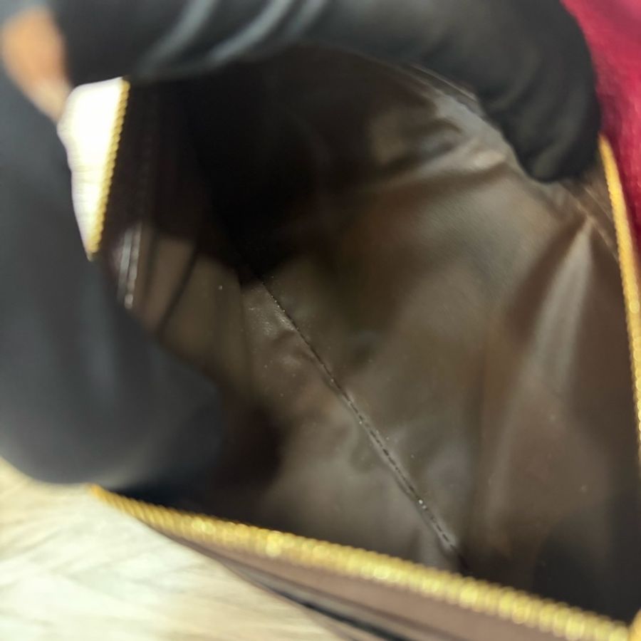 LV M60697 原花 金釦 紫皮 釦式 長夾  Emilie 錢包-42