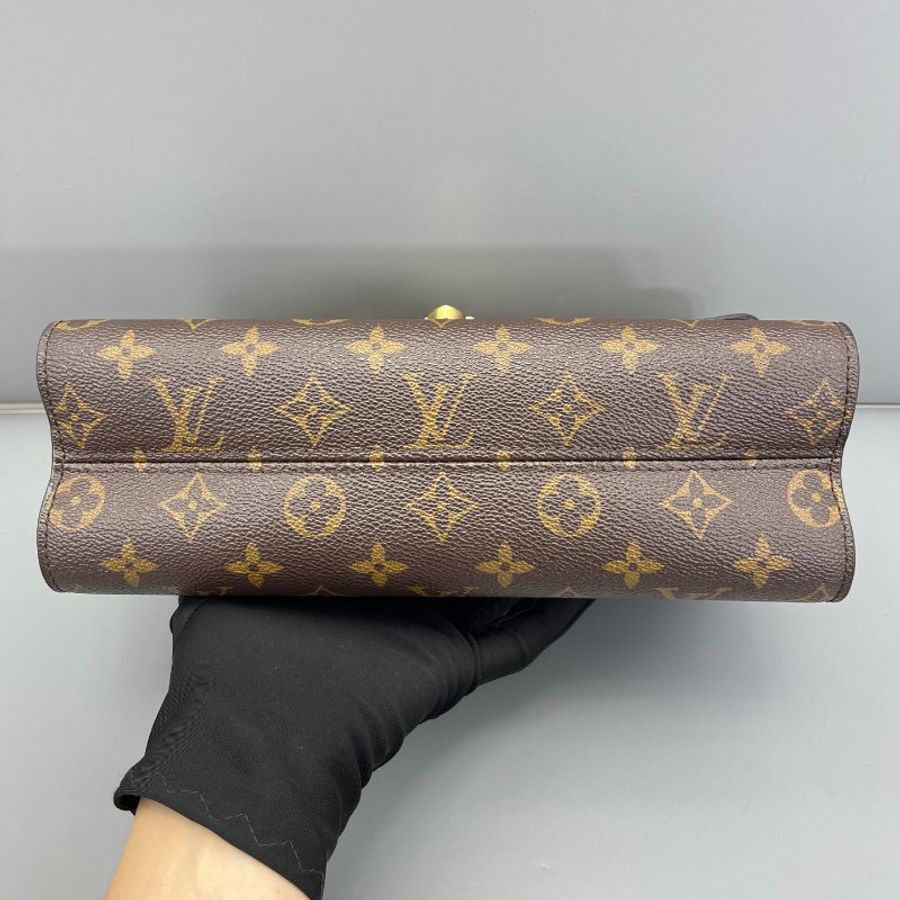 路易威登/Louis Vuitton 維多利亞鏈條包 老花拼黑-7