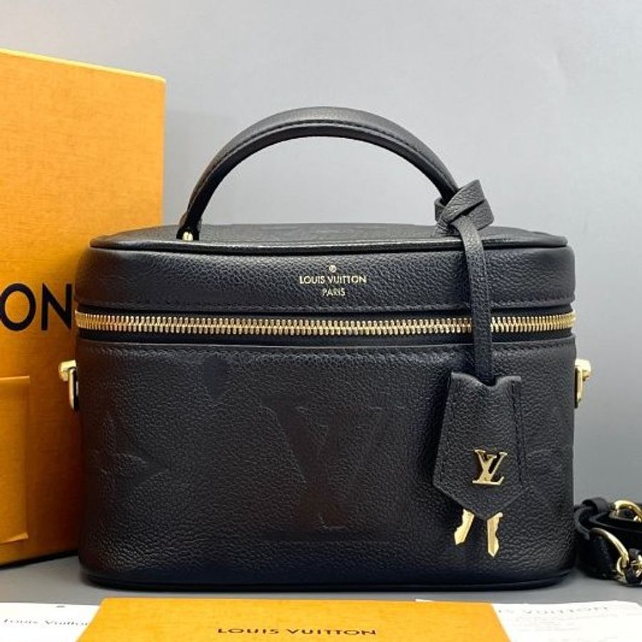 芯片款 路易威登/Louis Vuitton 全皮黑金化粧盒-6