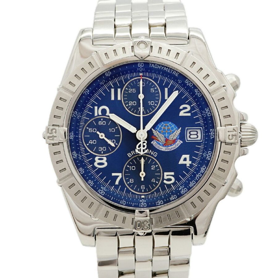 百年靈 Chronomat 藍色脈衝限量版男士腕錶(限量 500 枚,型號 A13353)-0