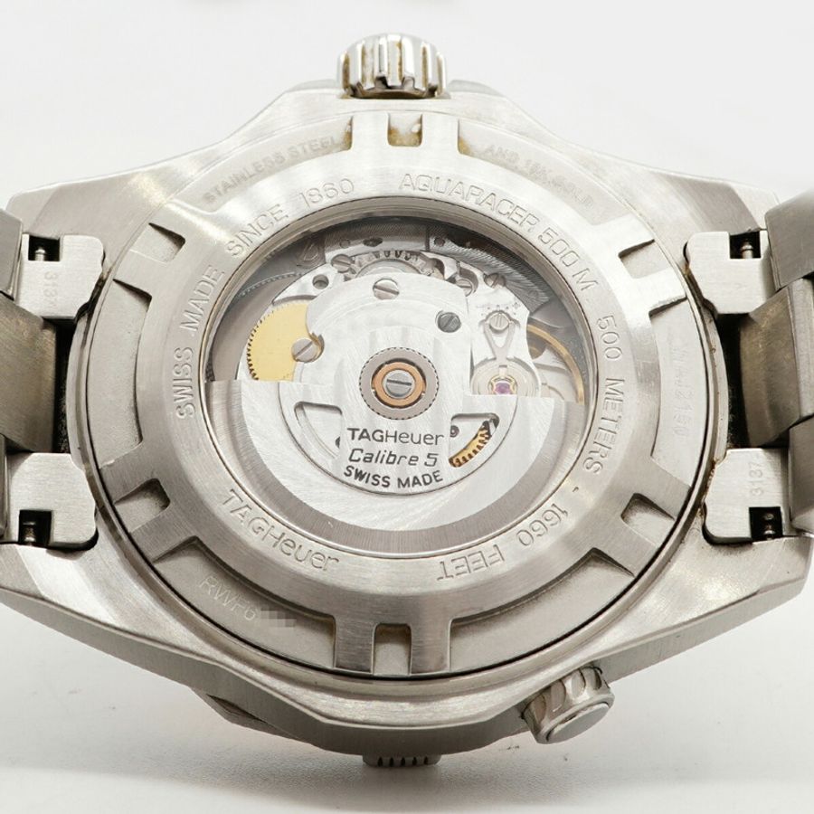 TAG Heuer Aquaracer Calibre 5 WAJ2150 黑色錶盤男士手錶-4