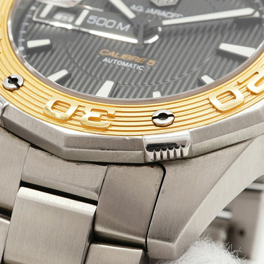 TAG Heuer Aquaracer Calibre 5 WAJ2150 黑色錶盤男士手錶-6