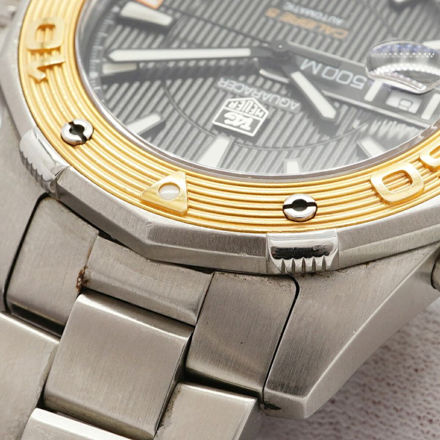 TAG Heuer Aquaracer Calibre 5 WAJ2150 黑色錶盤男士手錶-7