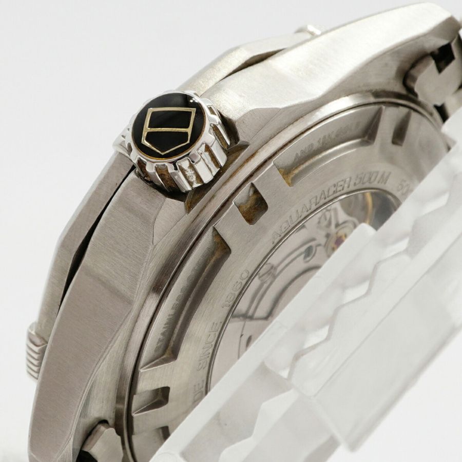 TAG Heuer Aquaracer Calibre 5 WAJ2150 黑色錶盤男士手錶-9