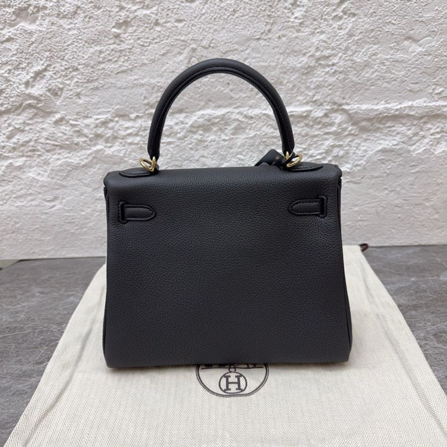 Hermes 愛馬仕 kelly25手提包肩背包斜挎包 石板灰金扣togo皮-3