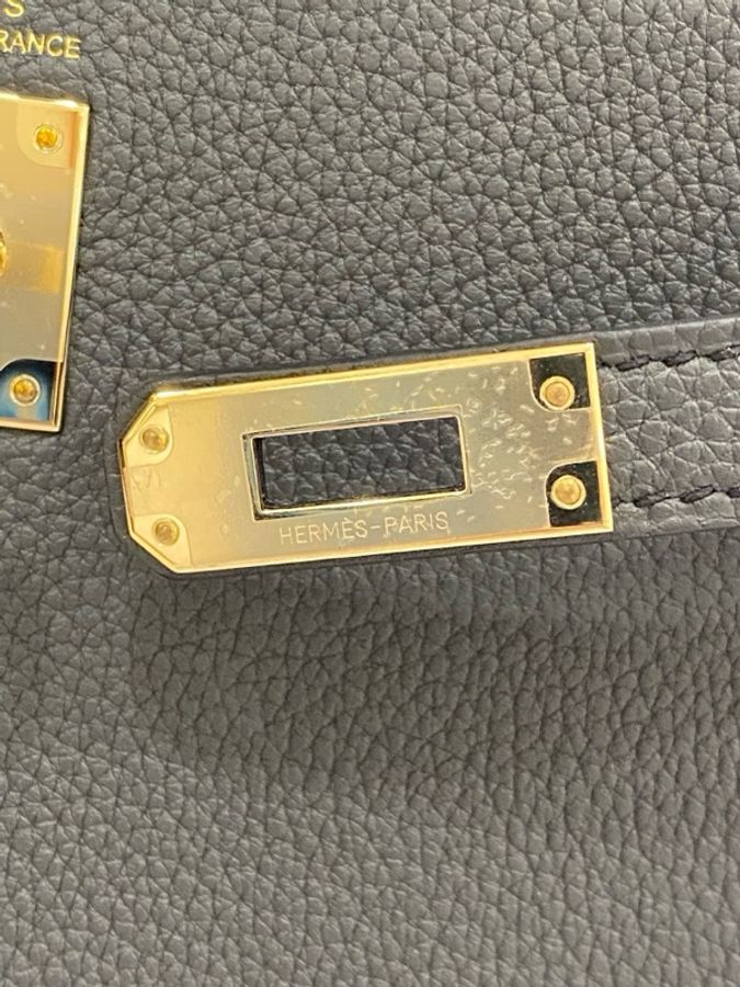Hermes 愛馬仕 kelly25手提包肩背包斜挎包 石板灰金扣togo皮-7