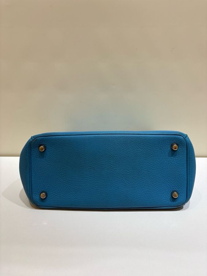 Dior迪奧Bedior經典藍色荔枝紋牛皮單肩斜挎包 內里乾淨四角輕微使用感 98新。-5