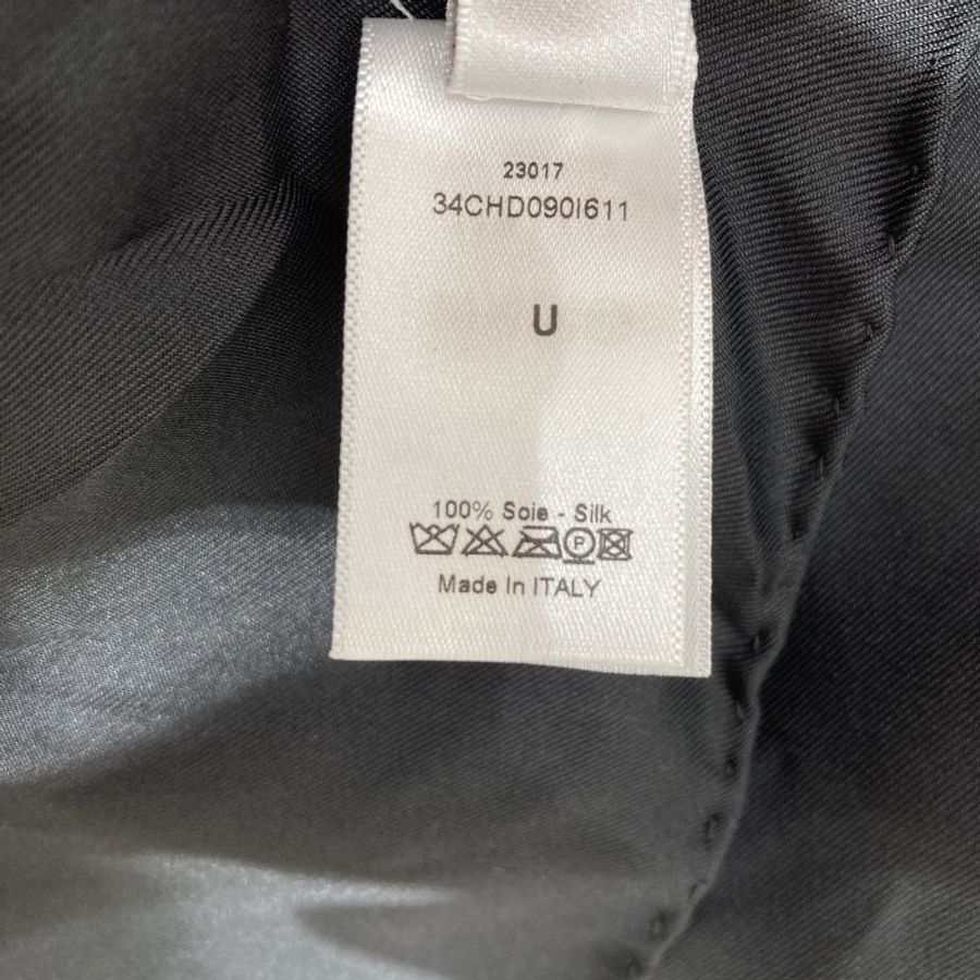 DIOR 迪奧 LOGO塗鴉絲巾 蠶絲 黑色-4