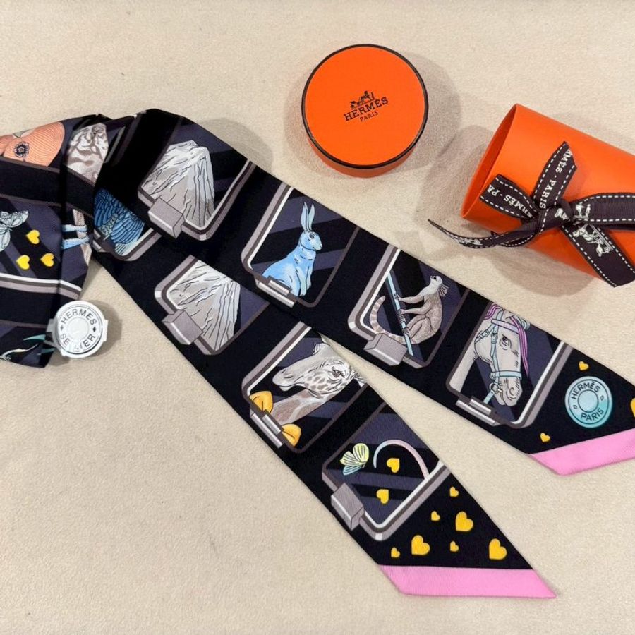 HERMES Story Twilly 絲巾-0
