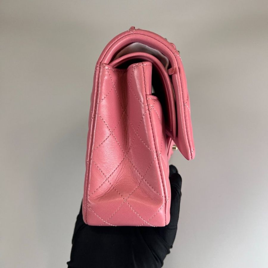 CHANEL CF25側肩包 粉羊皮 A01112/晶片款-2