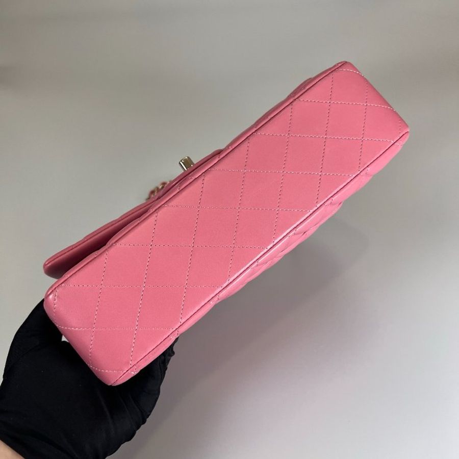 CHANEL CF25側肩包 粉羊皮 A01112/晶片款-4